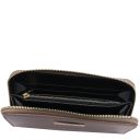 Ilizia Exklusive Damenbrieftasche aus Leder mit Rundum-Reißverschluss Dunkel Taupe TL142317