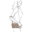 TL Bag Leather Shoulder bag Light Taupe TL142290