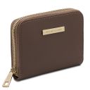 Leda Exclusive zip Around Leather Wallet Dark Taupe TL142320