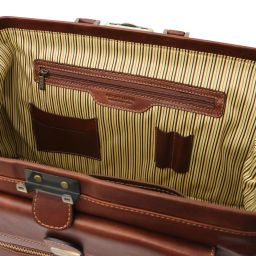 Giotto Elegante Bolso de Doctor en Piel con Doble Fondo Marrón TL142344