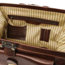 Giotto Elegante Bolso de Doctor en Piel con Doble Fondo Marrón oscuro TL142344