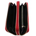 Gaia Double zip Around Leather Wallet Lipstick Red TL142343