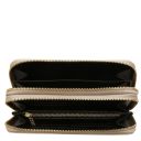 Gaia Double zip Around Leather Wallet Light Taupe TL142343