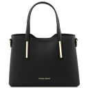Olimpia Shopper Tasche aus Leder - Klein Schwarz TL141591