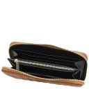 Penelope Exklusive Damenbrieftasche aus Weichem Leder mit Rundum-Reißverschluss Cognac TL142316