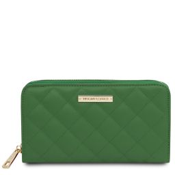 Penelope Esclusivo Portafogli in Pelle Morbida zip Around Verde TL142316