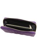 Penelope Exklusive Damenbrieftasche aus Weichem Leder mit Rundum-Reißverschluss Lila TL142316
