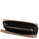 Penelope Exklusive Damenbrieftasche aus Weichem Leder mit Rundum-Reißverschluss Taupe TL142316