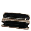 Ada Doppel Rundum-Reißverschluss Damenbrieftasche aus Weichem Leder Taupe TL142349