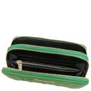 Ada Doppel Rundum-Reißverschluss Damenbrieftasche aus Weichem Leder Grün TL142349