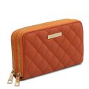 Ada Double zip Around Soft Leather Wallet Оранжевый TL142349