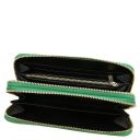 Ada Doppel Rundum-Reißverschluss Damenbrieftasche aus Weichem Leder Grün TL142349