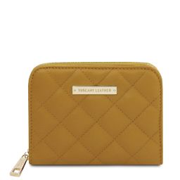 Teti Exclusive zip Around Soft Leather Wallet Mustard TL142319