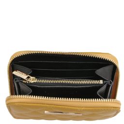 Teti Exclusive zip Around Soft Leather Wallet Mustard TL142319
