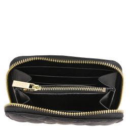 Teti Exclusive zip Around Soft Leather Wallet Black TL142319