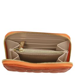 Teti Exclusive zip Around Soft Leather Wallet Orange TL142319