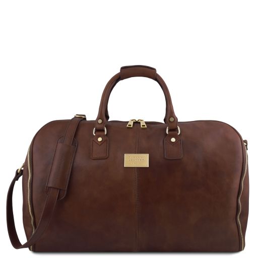 Antigua Reisetasche/Kleidersack aus Leder Dunkelbraun TL142341