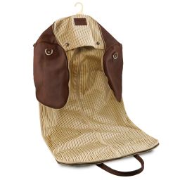 Antigua Sac de Voyage/Housse de Transport Vêtements en Cuir Marron foncé TL142341