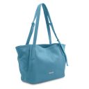 TL Bag Shopping Tasche aus Weichem Leder Hellblau TL142230