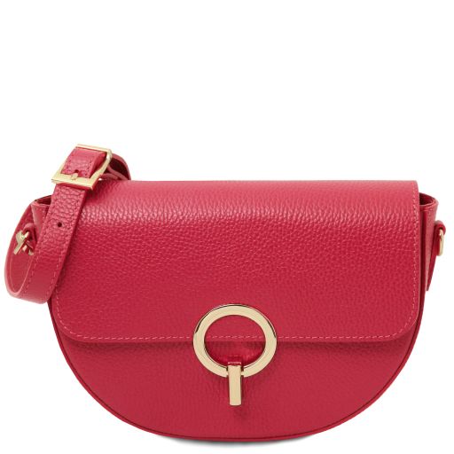 Astrea Sac Bandoulière en Cuir Fuchsia TL142284