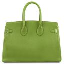 TL Bag Handtasche aus Leder mit Goldfarbenen Beschläge Grün TL141529