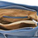 Charlotte Schultertasche aus Weichem Leder Blau TL142362