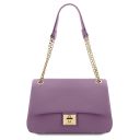 Elettra Sac Bandoulière en Cuir Souple Lilas TL142353