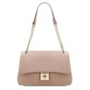 Elettra Sac Bandoulière en Cuir Souple Nude TL142353