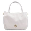 Nora Soft Leather Handbag White TL142372