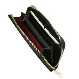 Exclusive zip Around Leather Wallet Черный TL141206