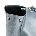 Denver Soft Leather Backpack Light Blue TL142355