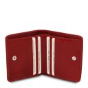 Exclusive Leather Wallet With Coin Pocket Red TL142059