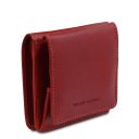 Exclusive Leather Wallet With Coin Pocket Red TL142059