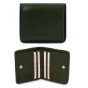 Exclusive Leather Wallet With Coin Pocket Forest Green TL142059