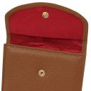Calliope Exklusive Damenbrieftasche aus Leder mit 3 Scheinfächern und Münzfach Cognac TL142058