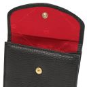 Calliope Exklusive Damenbrieftasche aus Leder mit 3 Scheinfächern und Münzfach Schwarz TL142058
