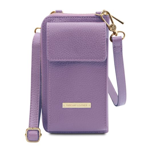 TL Bag Leather Wallet With Strap Lilac TL142323
