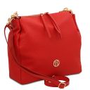 Amy Soft Leather Shopping bag Red TL142385