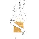 TL Bag Sac à dos Pour Femme en Cuir Jaune pastel TL142118