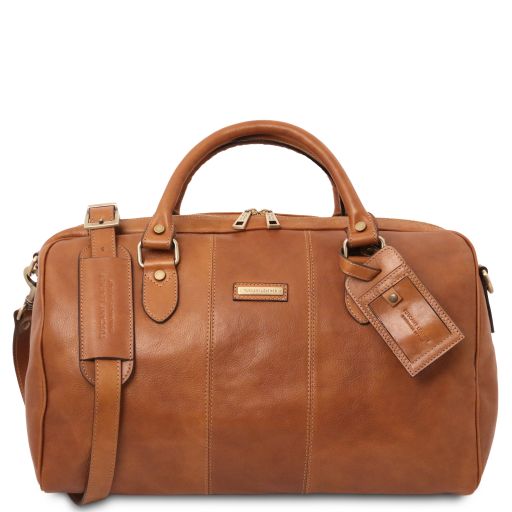 Lisbona Travel Leather Duffle bag - Small Size Natural TL141658