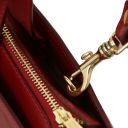 Palermo Saffiano Leather Briefcase 3 Compartments for Women Red TL10060