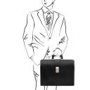 Canova Leather Doctor bag Briefcase 3 Compartments Black TL142352