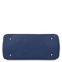 TL Bag Leather Handbag With Golden Hardware Dark Blue TL141529