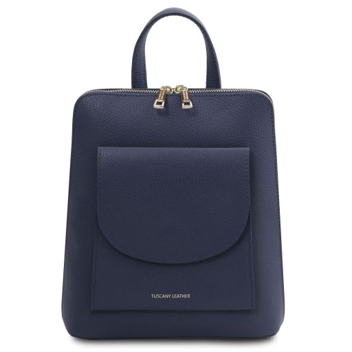 TL Bag Petite sac à dos en Cuir Pour Femme Bleu foncé TL142092