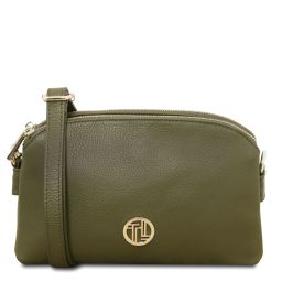 Lily Soft Leather Shoulder bag Forest Green TL142375