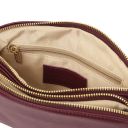 Lily Sac Bandoulière en Cuir Souple Bordeaux TL142375