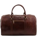 TL Voyager Travel Leather Duffle bag With Pocket on the Backside - Large Size Honey TL151101