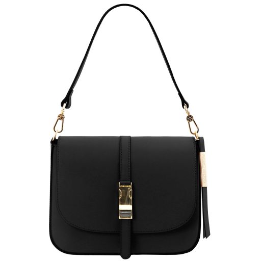 Nausica Borsa a Tracolla in Pelle Nero TL141707