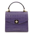 Atena Borsa a Mano in Pelle Stampa Cocco Viola TL142267