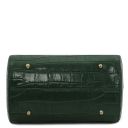 Layla Bolso a Mano en Piel Efecto Coco Verde Oscuro TL142398